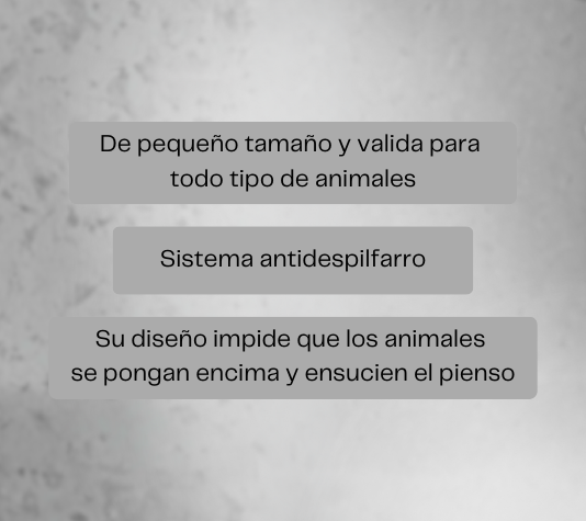 comedero animales inclinado