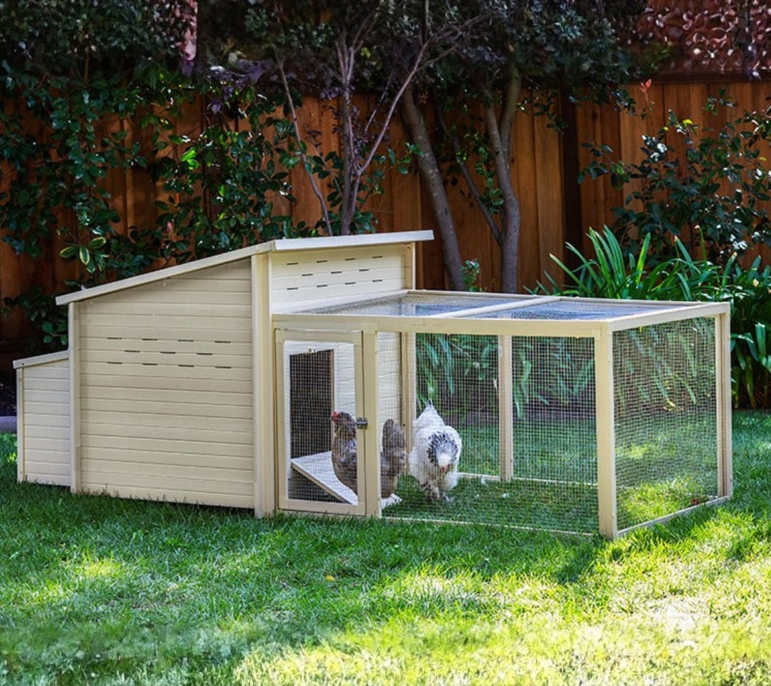 Gallinero Durango con parque en color beige