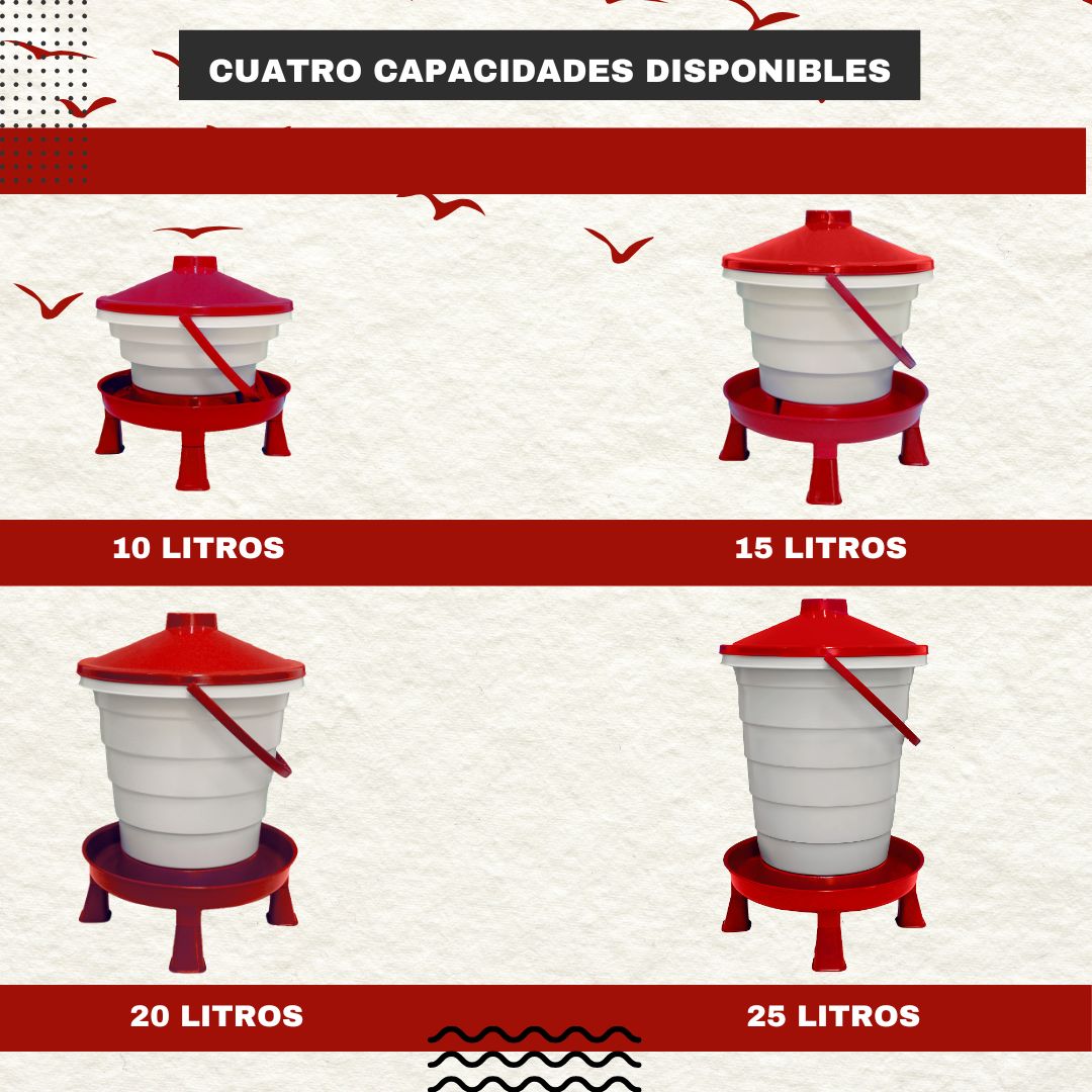 Bebedero cubo para gallinas y otras aves de corral