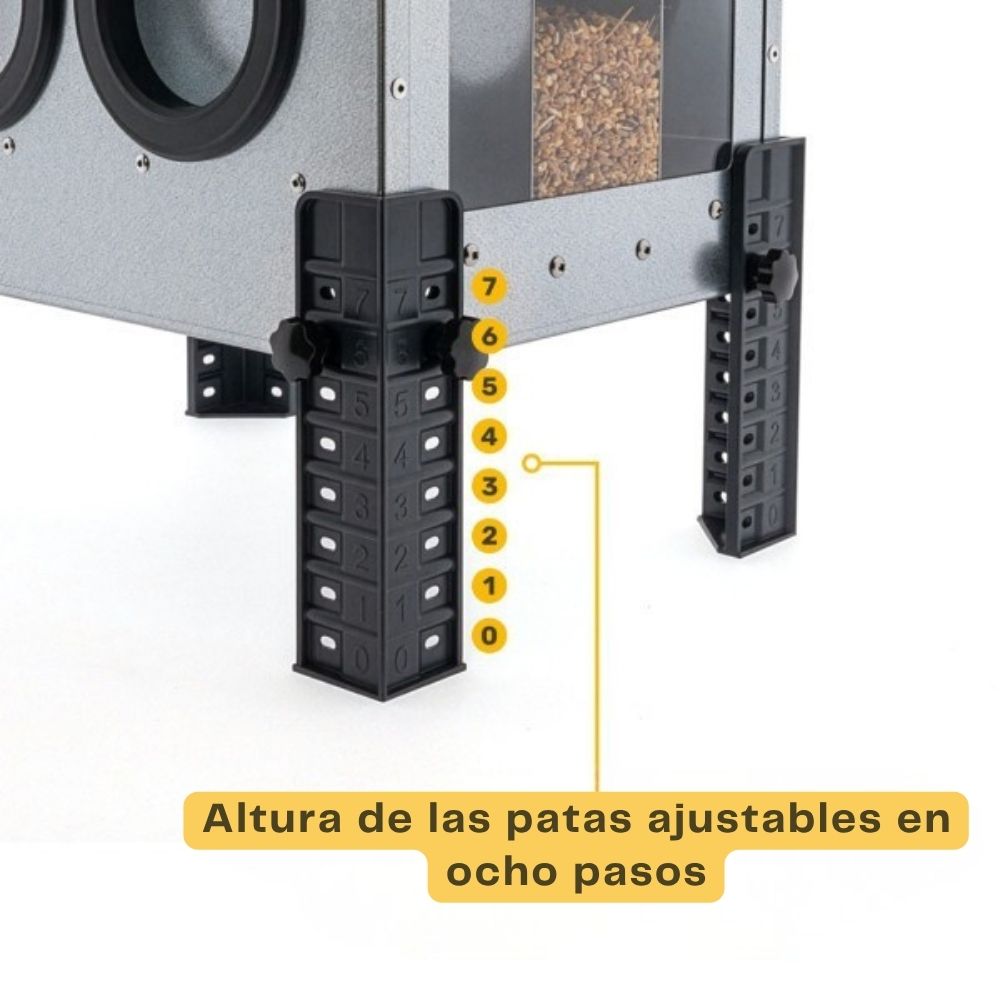 Ajustable en ocho pasos