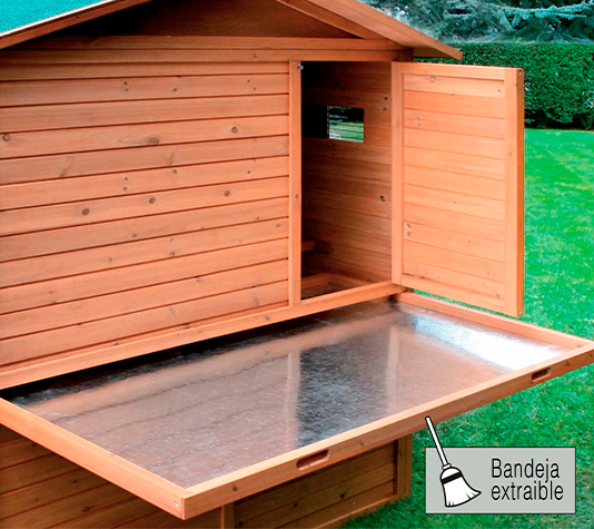 Gallinero Grande De Madera Para 10-12 Gallinas - Con Voladero, Ponedero Y Bandeja Extraíble