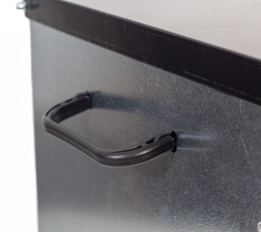 tolva puerta basculante con asas para gallinas