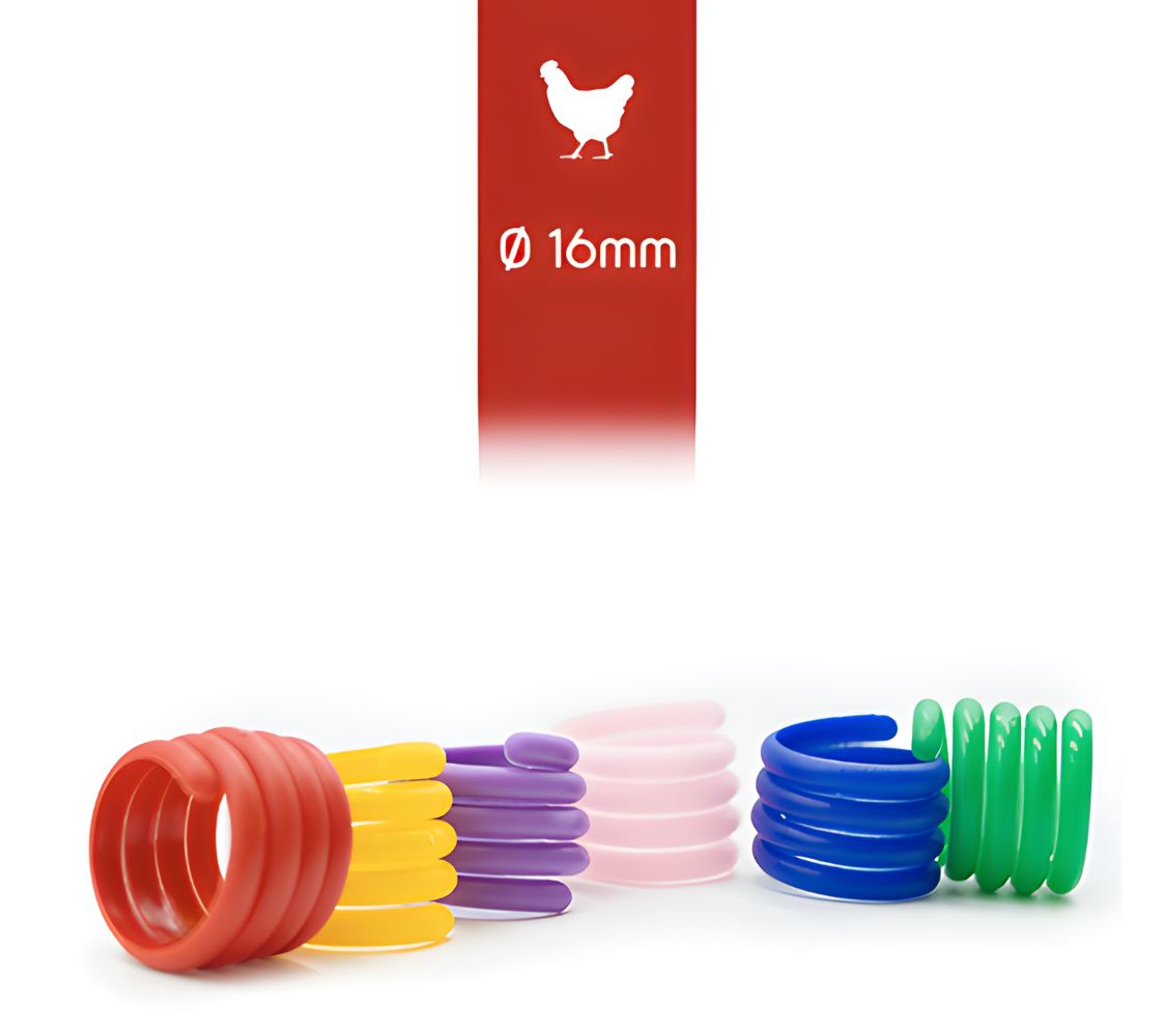 anillas espirales para la identificación de aves	