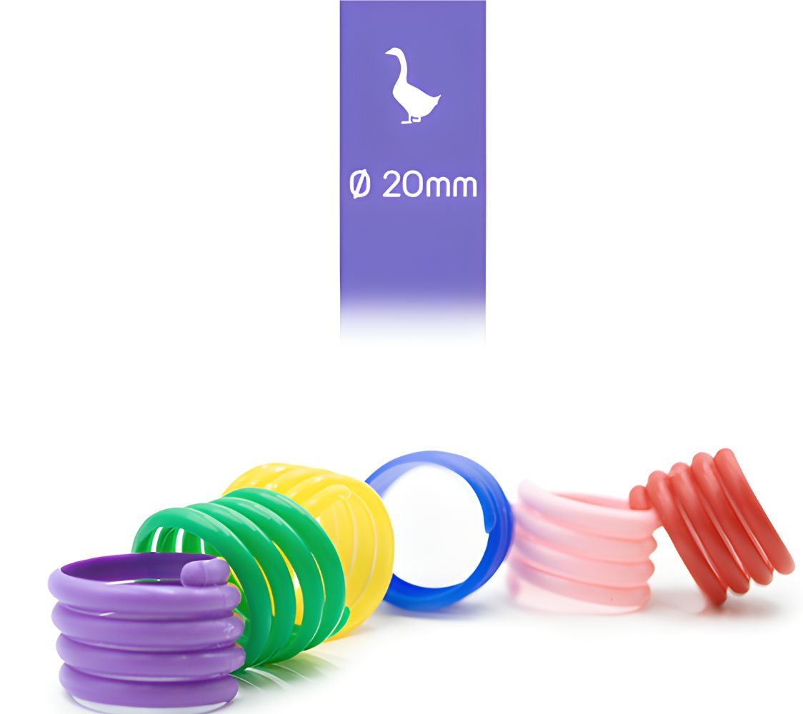 anillas espirales para la identificación de aves	