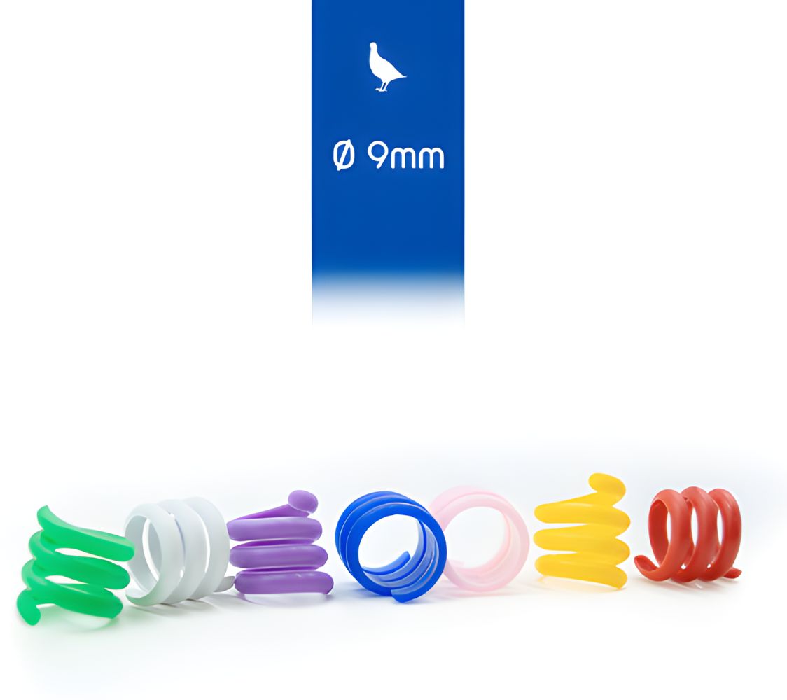 anillas espirales para la identificación de aves	