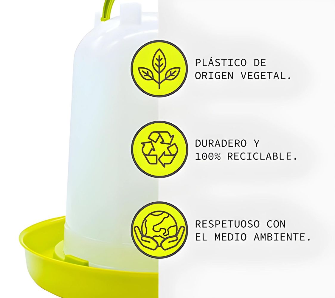 bebedero fabricado de manera sostenible	