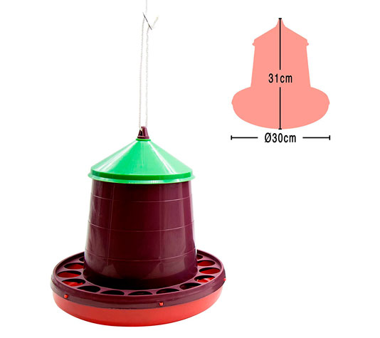 Comedero de plástico reciclado de 4 kg