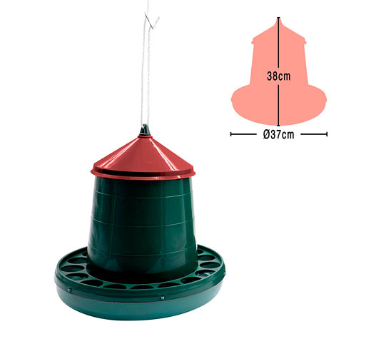 Comedero de plástico reciclado de 8 kg