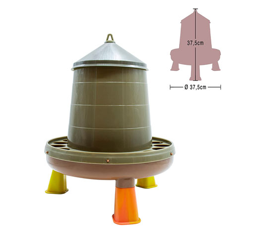 tolva con patas aves plástico reciclado 4 kg