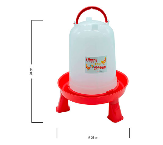 bebedero plástico gallinas