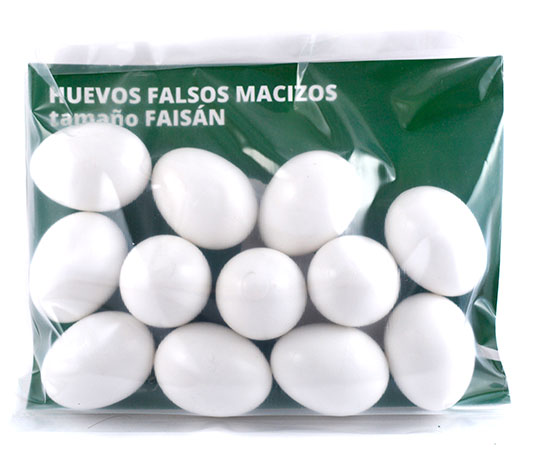 huevos falsos faisán 12 unidades
