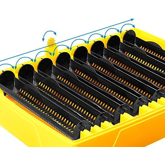 incubadora grande con volteo automático de huevos