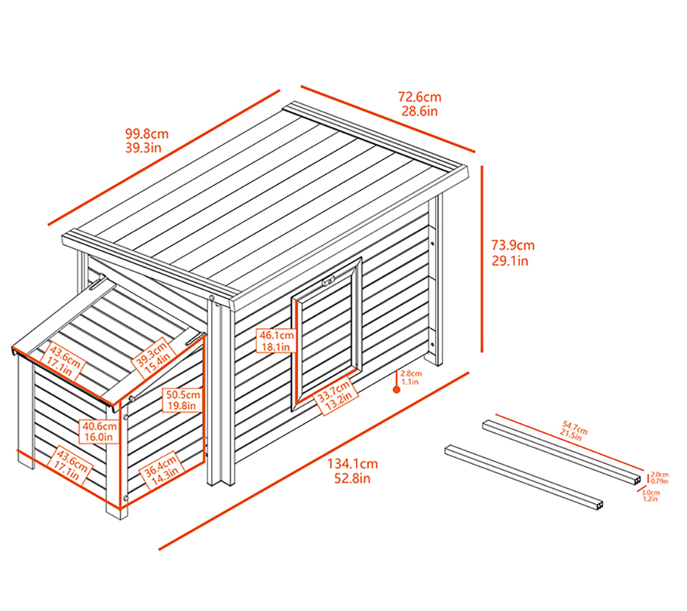 gallinero Dallas medidas