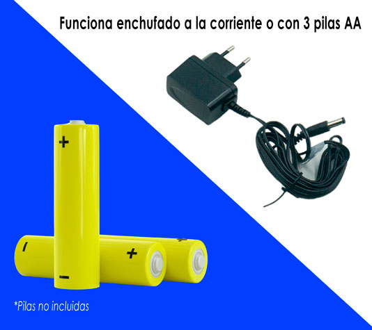 ovoscopio a pilas y enchufado a la corriente