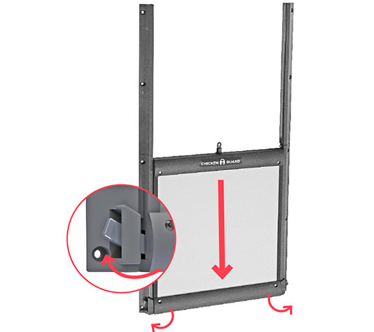 puerta para gallinero