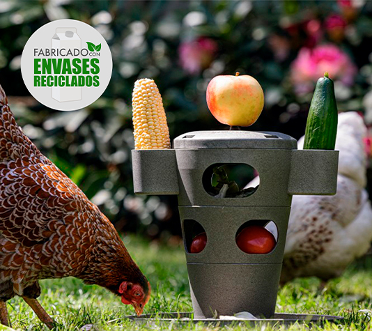 Comedero divertido para gallinas y aves de corral