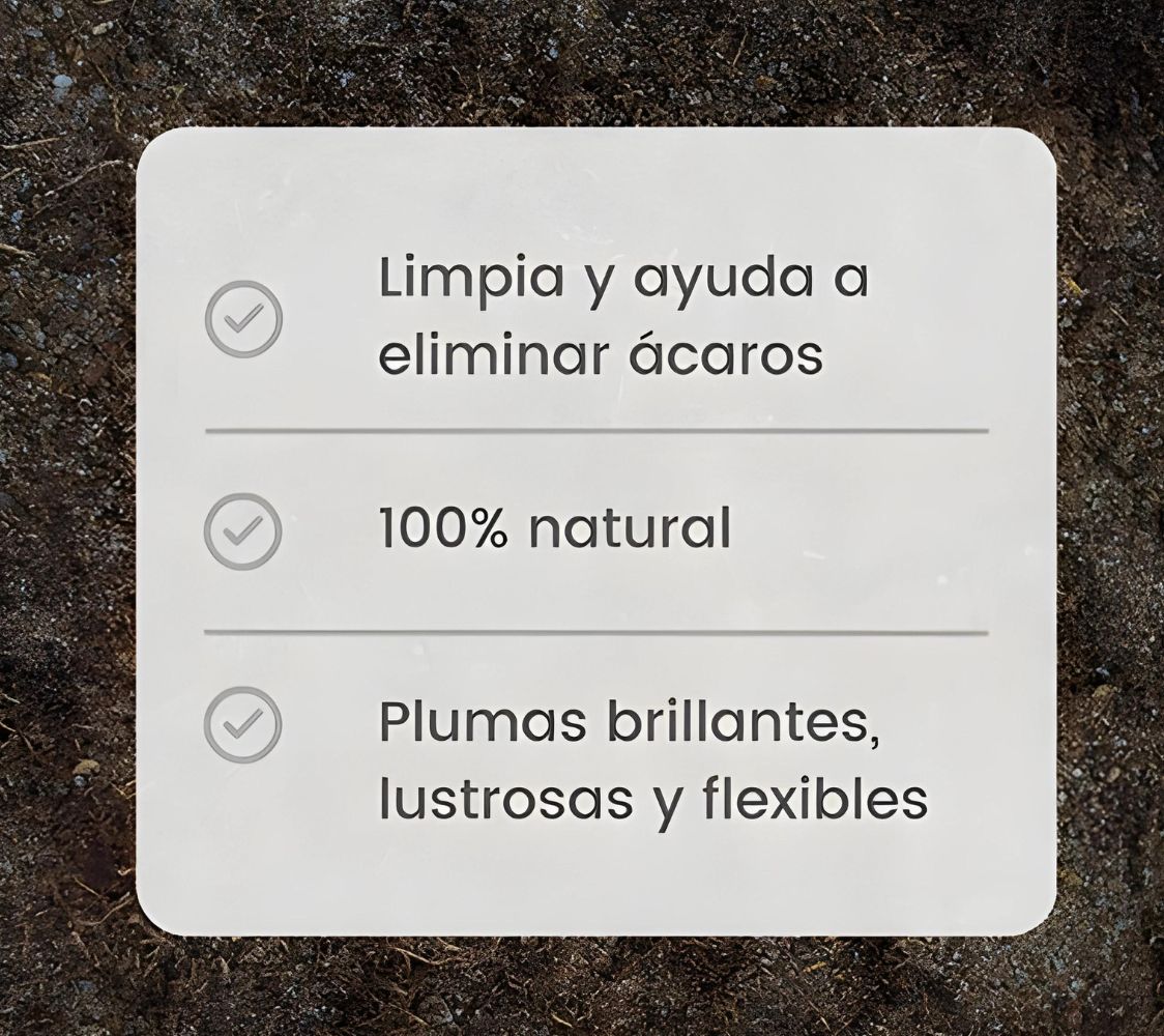 arena para aves para parásitos	