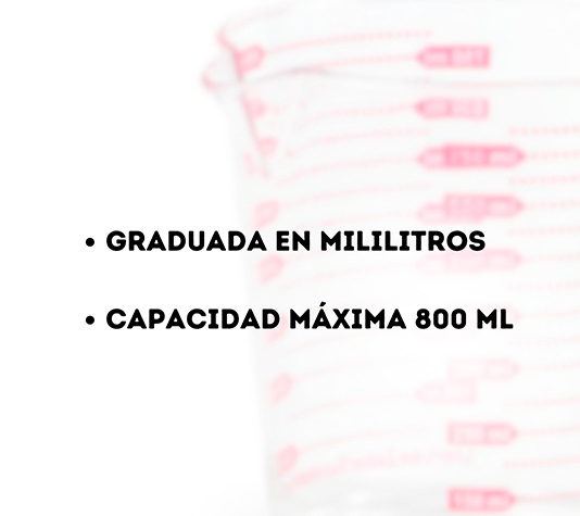 jarra para medir líquido y sólido