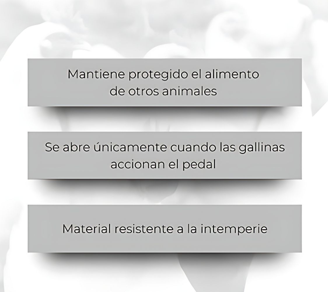 Tolva de pedal para aves