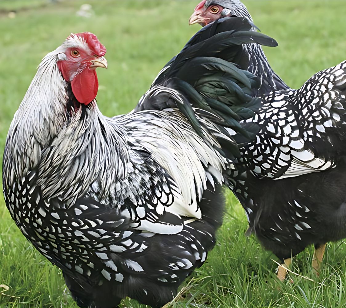 gallina wyandotte plateado ribeteado	